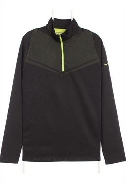 Nike 90's Quarter Zip Nylon Sportswear Sweatshirt Large Blac
