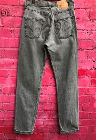VINTAGE 90'S GREY HIGH-WAISTED LEVI'S 501 JEANS