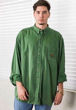VINTAGE GEORGES MARCIANO LONG SLEEVE SHIRT LOGO 90S XL 18.3