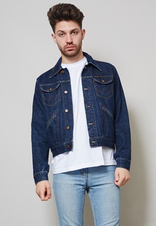 VINTAGE 90'S DARK WASH DENIM WRANGLER JACKET
