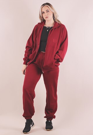 VINTAGE 90S FULL TRACKSUIT MAROON SPORTSWEAR /A11009