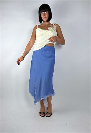 Vintage 00s Fairy Core Asymmetric Long Skirt