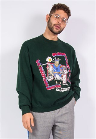 90'S VINTAGE SWEATSHIRT USA ICE HOCKEY