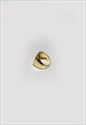 54 FLORAL CIRCLE CONFUSED FACE SIGNET RING - GOLD