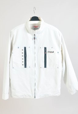 Vintage 00s lined racer jacket in white