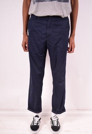 CALVIN KLEIN MENS VINTAGE TROUSERS W32 L32 BLUE 90S