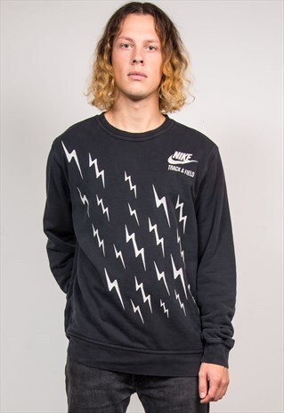 RETRO NIKE 90'S BLACK TRACK & FIELD LIGHTNING SWEATSHIRT