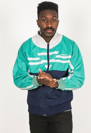 VINTAGE 80S USA ADIDAS SHELL SPORT JACKET / R008
