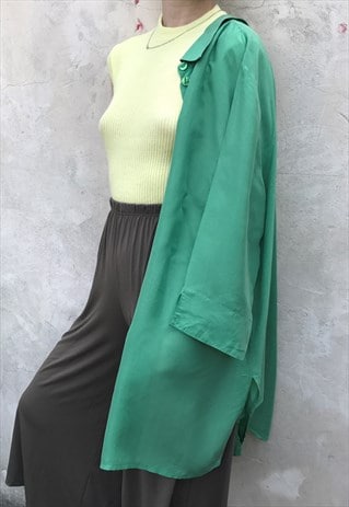 GREEN CUPRO SHIRT