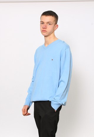 VINTAGE TOMMY HILFIGER KNIT BLUE