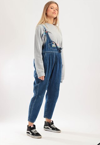 VINTAGE DENIM DUNGAREES NAVY BLUE