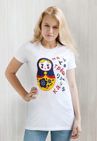 RUSSIAN DOLL T SHIRT - KAWAII JAPANESE MATRYOSHKA DOLLS CCCP