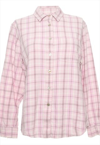 VINTAGE L.L. BEAN FLANNEL CHECKED SHIRT - M