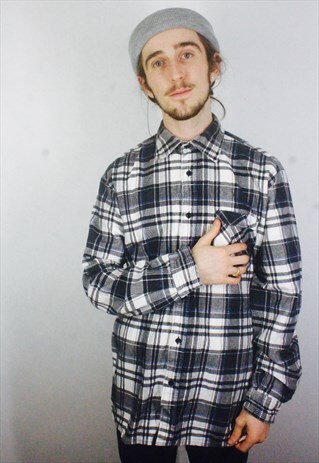 VINTAGE MENS CHECK FLANNEL SHIRT