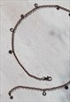 STOCK Y2K BRONZE METALLIC CHARM CHAIN BELT.