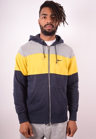 NIKE MENS VINTAGE HOODIE JACKET MEDIUM MULTI 90S