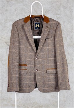 Marc Darcy Tweed Blazer Country Check 36 Small