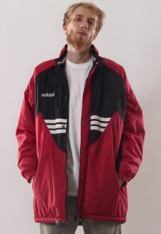 VINTAGE MENS ADIDAS TEAM SOCCER BIG LOGO WINTER JACKET COAT