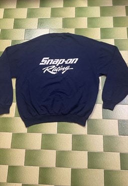 Vintage 90s Snap-On Racing Sweatshirt Crewneck 2 Sided Print