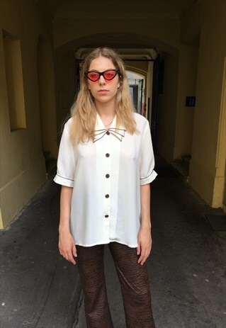 VINTAGE 80' AMAZING TRIPLE COLLAR BLOUSE