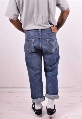 LEVIS 501 MENS VINTAGE JEANS W36 L30 BLUE 90'S