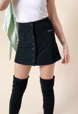 BLACK 90S VINTAGE MINI SKIRT