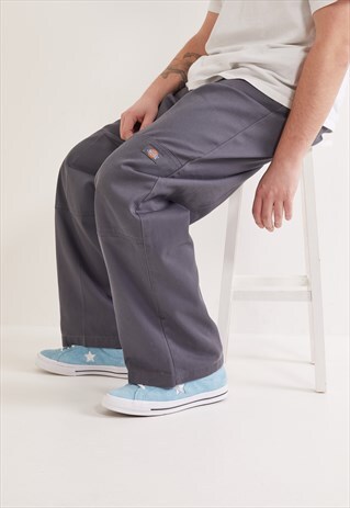 VINTAGE DICKIES BAGGY LEG TROUSERS GREY