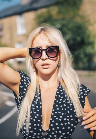 BLACK CAT EYE SUNGLASSES "ROXIE"