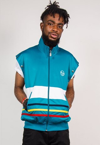 VTG 90'S SERGIO TACCHINI SLEEVELESS TRACKSUIT JACKET TOP