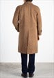 MEN'S TALLIA BROWN HERRINGBONE ALPACA COAT