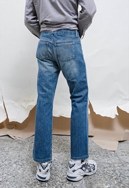 Vintage 90s Blue Flare Low Waist W'Urban Pant Jeans Men W28