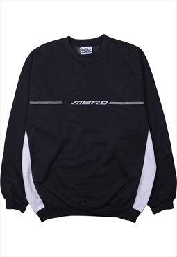 Vintage 90's Umbro Sweatshirt Spellout Crew Neck Black Large
