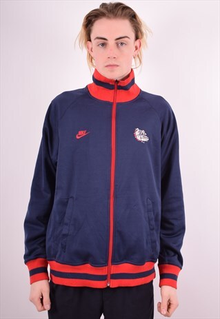 NIKE MENS VINTAGE TRACKSUIT TOP JACKET LARGE BLUE 90S