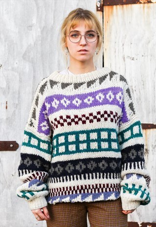 VINTAGE CROPPED KNITTED JUMPER
