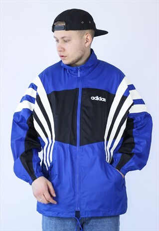 VINTAGE MENS ADIDAS ORIGINALS TEAM WATERPROOF JACKET