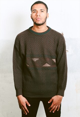 VINTAGE PATTERNED KNITTED JUMPER