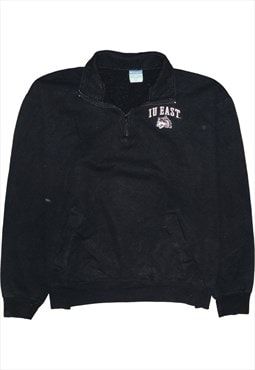 Vintage 90's Champion Sweatshirt IU East Quater Zip Black