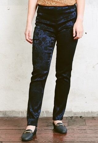 VINTAGE 90S FLORAL PARTY TROUSERS