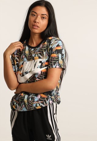 VINTAGE NIKE TROPICAL PRINT T-SHIRT