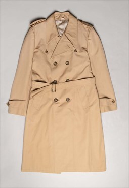 Classic '70s Light Brown Longline Trench Coat