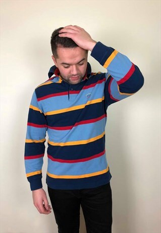 VINTAGE 90S PAUL & SHARK LONG SLEEVE POLO STRIPED