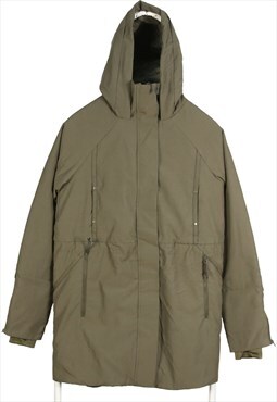 Vintage 90's Champion Parka Hooded Zip Up Waterproof Khaki