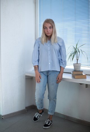 VINTAGE 70'S LIGHT BLUE SHIRT