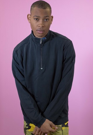 VINTAGE ADIDAS 1/4 ZIP SWEATSHIRT WITH SIDE ARM LOGO