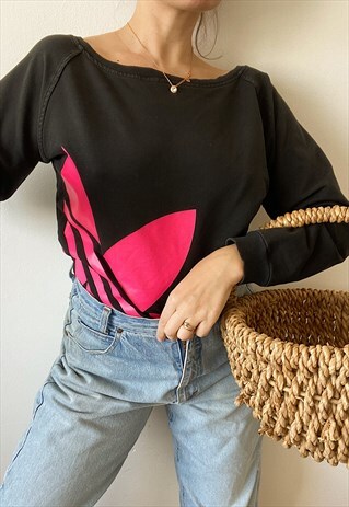 VINTAGE Y2K ADIDAS SWEATSHIRT JUMPER PULLOVER WOMEN