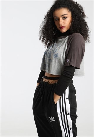 90S CHAMPION PRINT CROPPED T-SHIRT