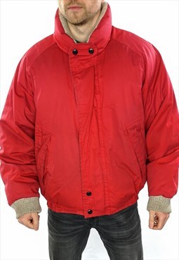 Nautica Puffer Jacket In Red Size Large