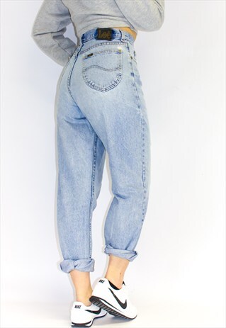 VINTAGE STONEWASH LEE MOM JEANS