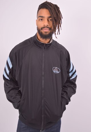 VINTAGE ADIDAS TRACKSUIT TOP JACKET BLACK