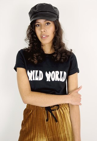 WILD WORLD GRAPHIC SLOGAN TEE